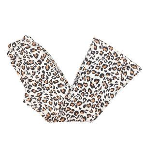 SHEIN Leopard Print Bell Bottom Pants - Size Large (8/10)